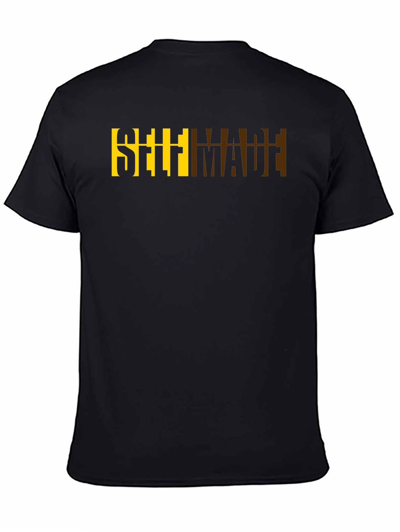Self Made Graphic Print Black Cotton Tee