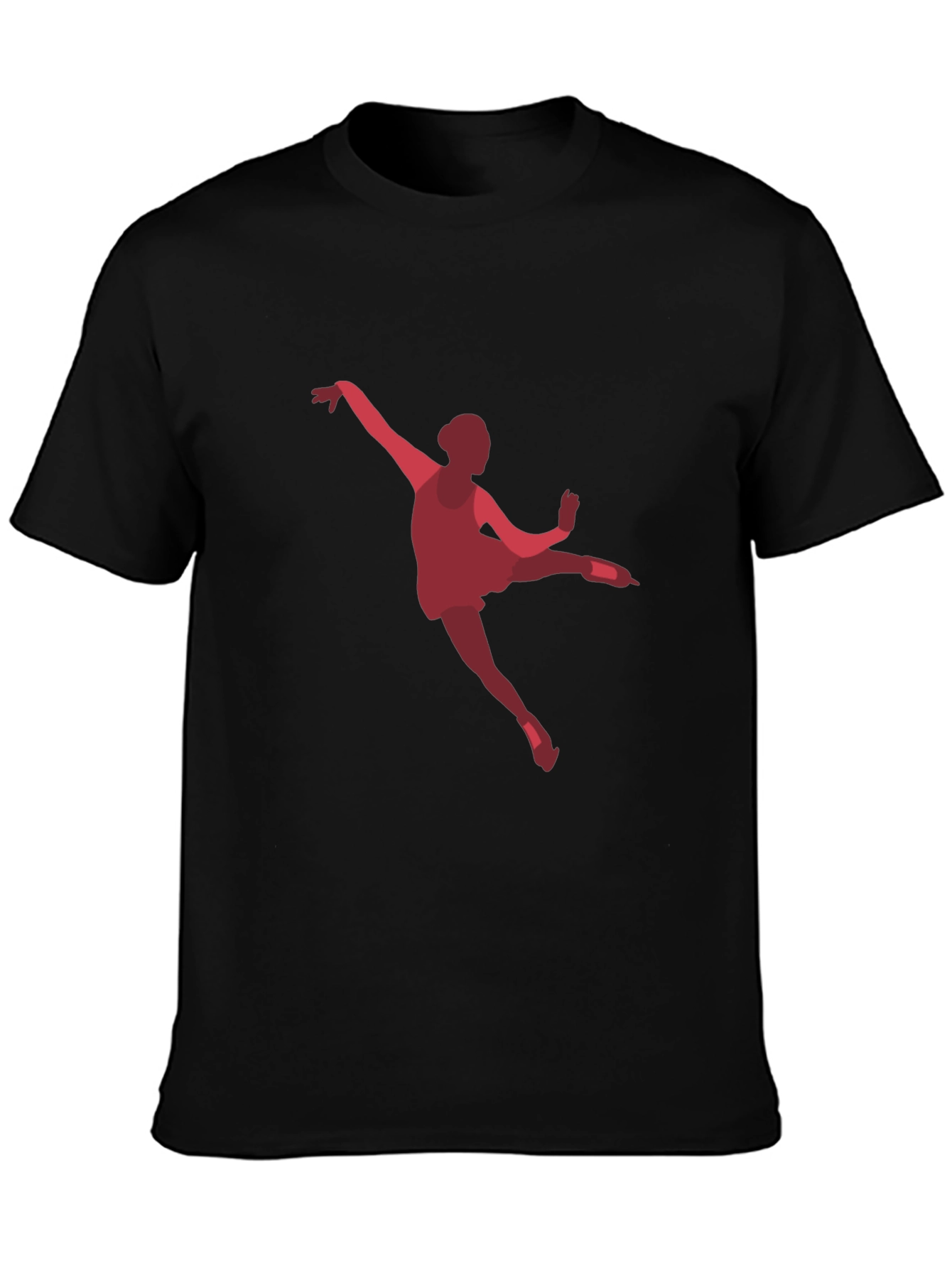 Ballerina Graphic Tee - Black Cotton Casual T-Shirt