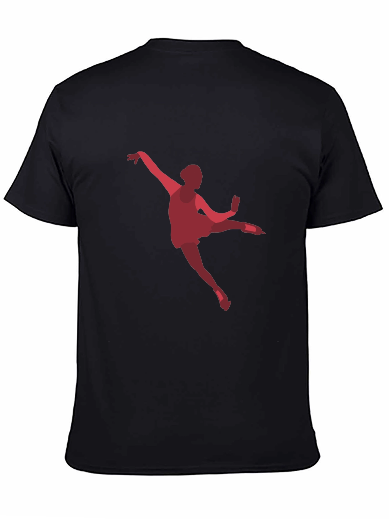 Ballerina Graphic Tee - Black Cotton Casual T-Shirt