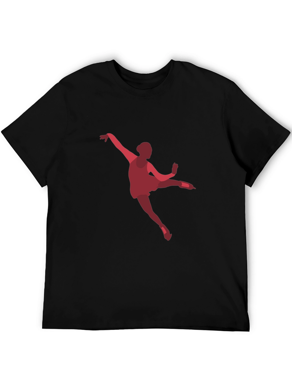 Ballerina Graphic Tee - Black Cotton Casual T-Shirt
