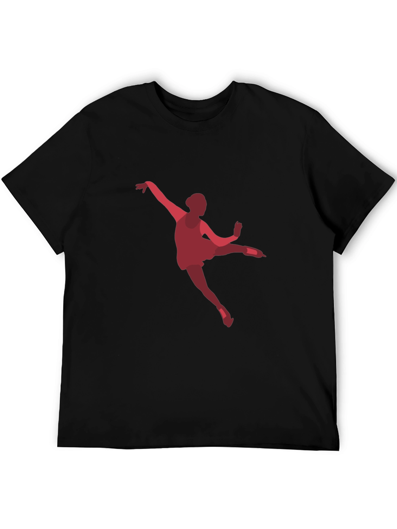 Ballerina Graphic Tee - Black Cotton Casual T-Shirt