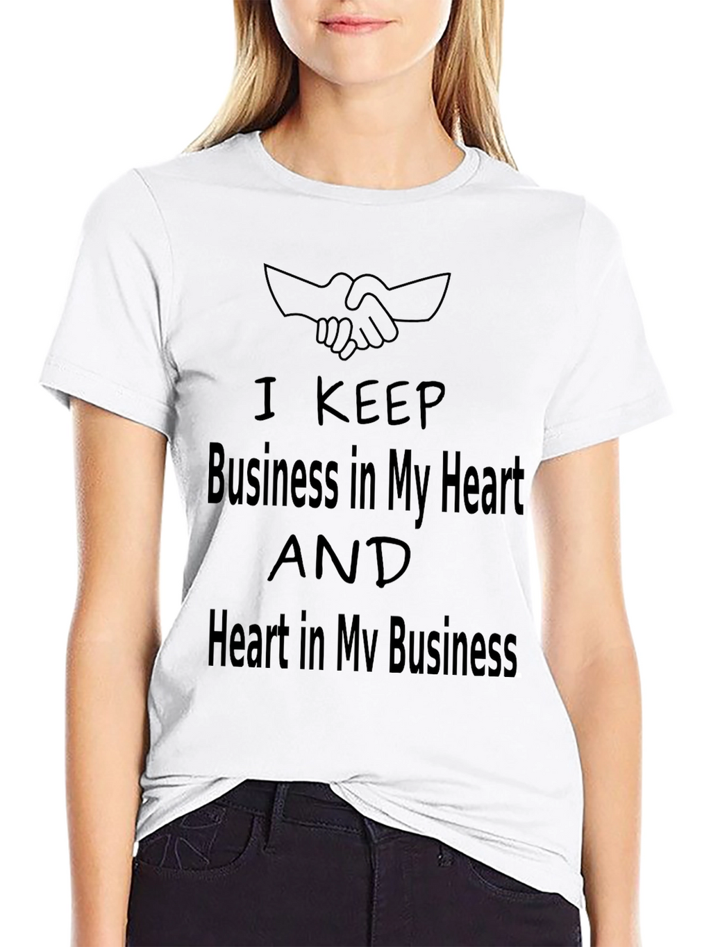 Business Heart Graphic Tee - Soft Cotton Comfort