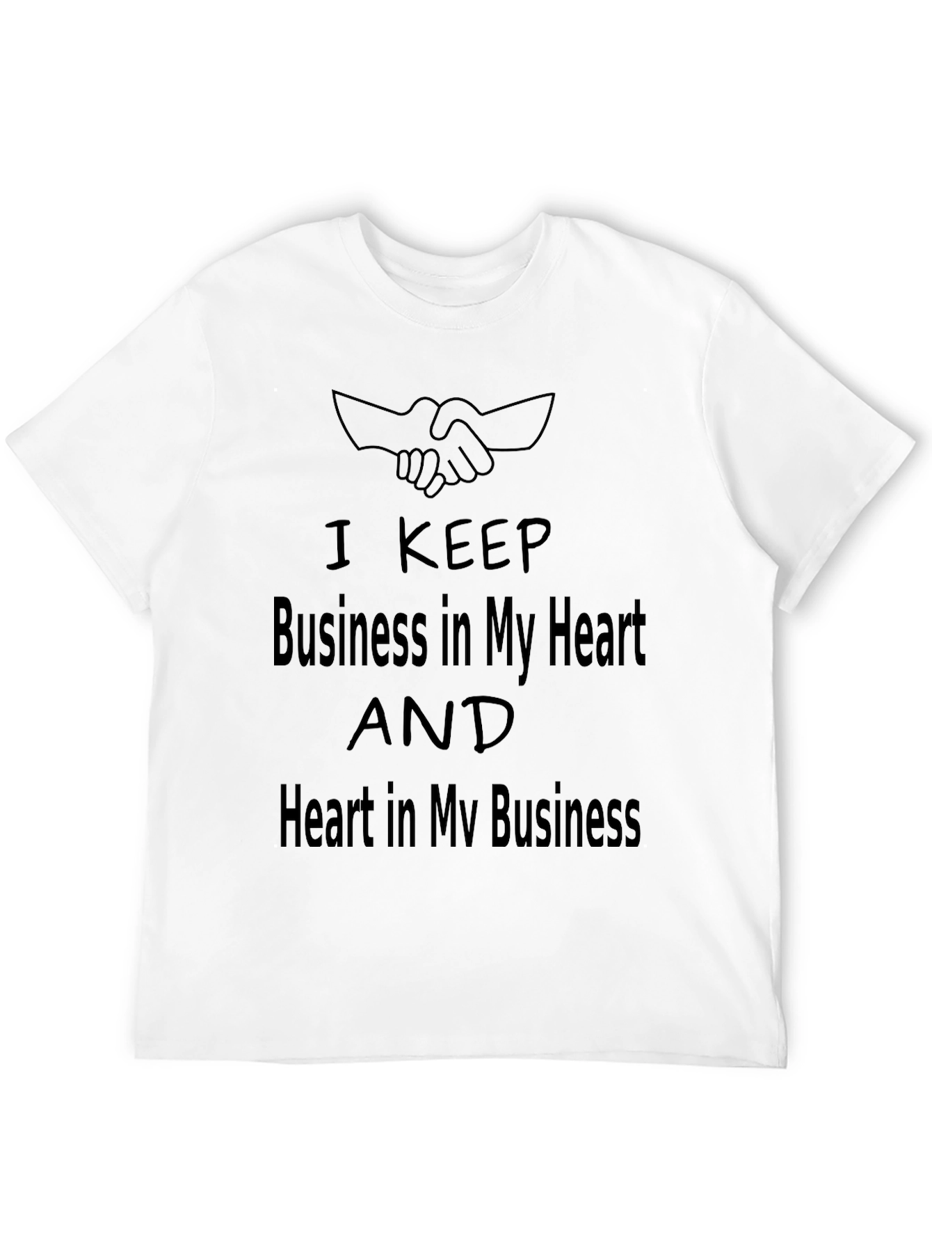 Business Heart Graphic Tee - Soft Cotton Comfort