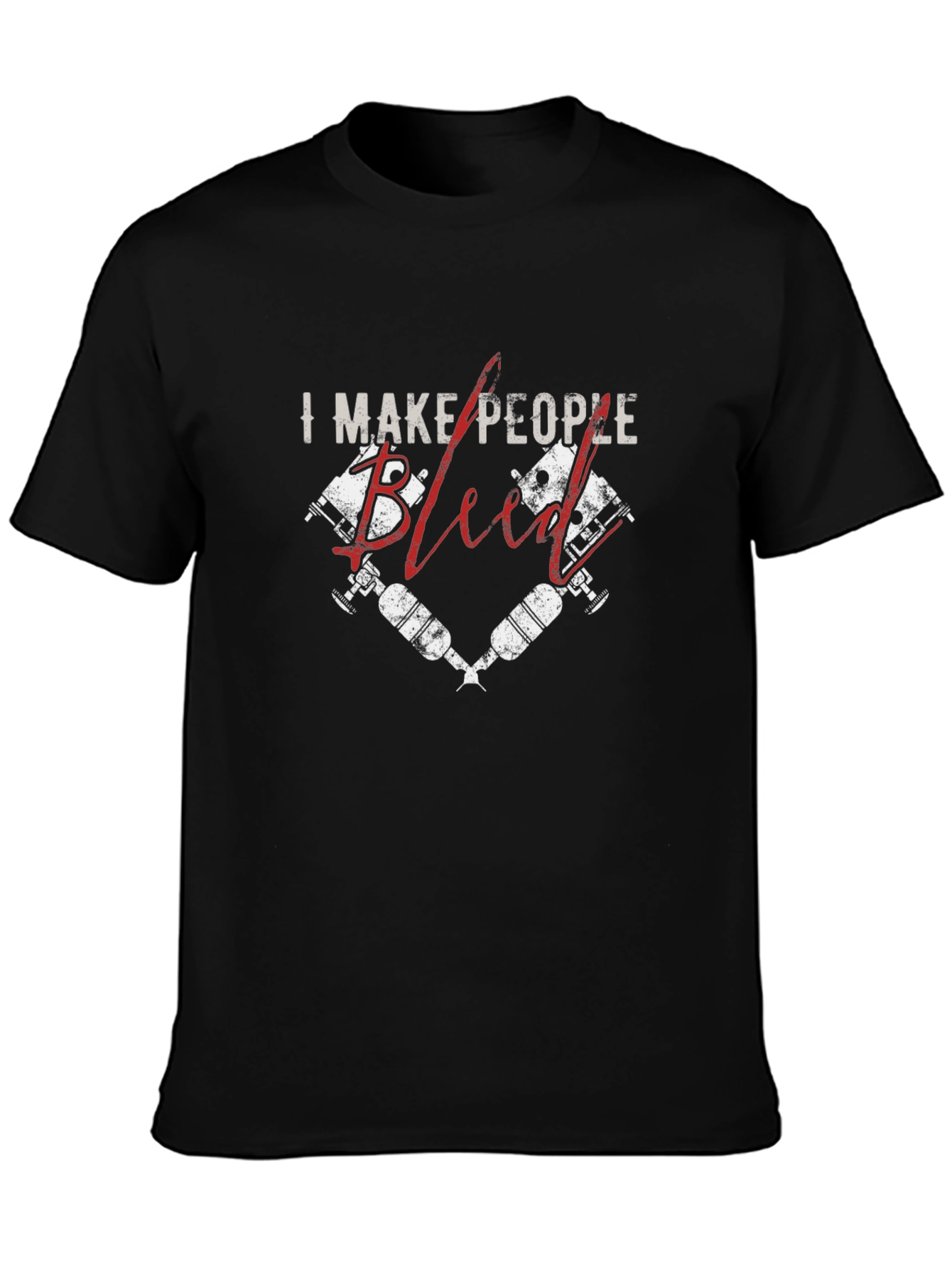I Make People Bleed Tattoo Artist Black T-Shirt