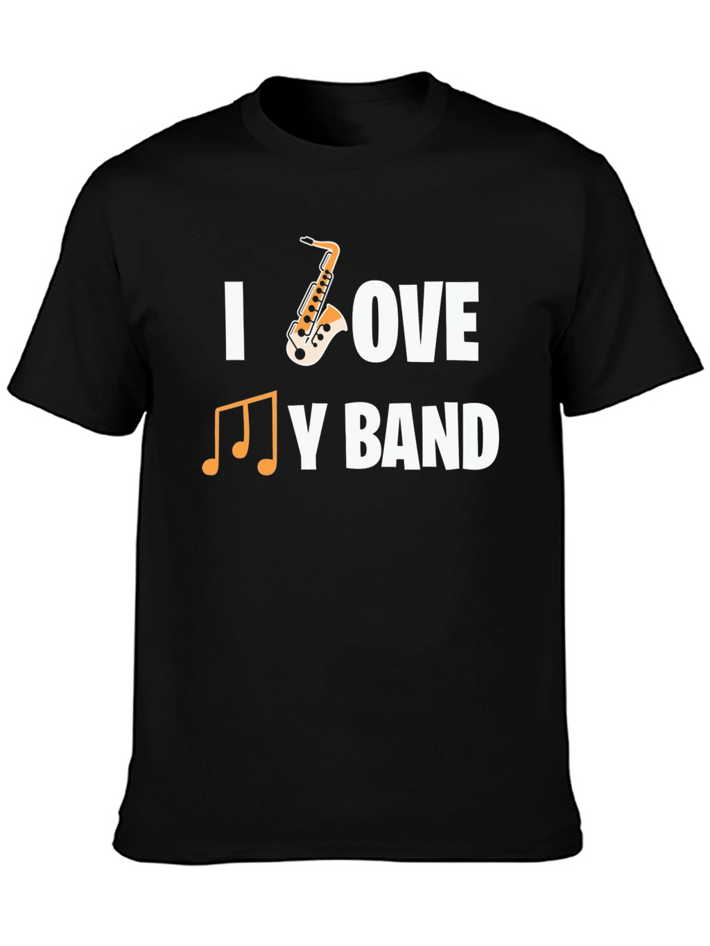 I Love My Band Saxophone Music T-Shirt