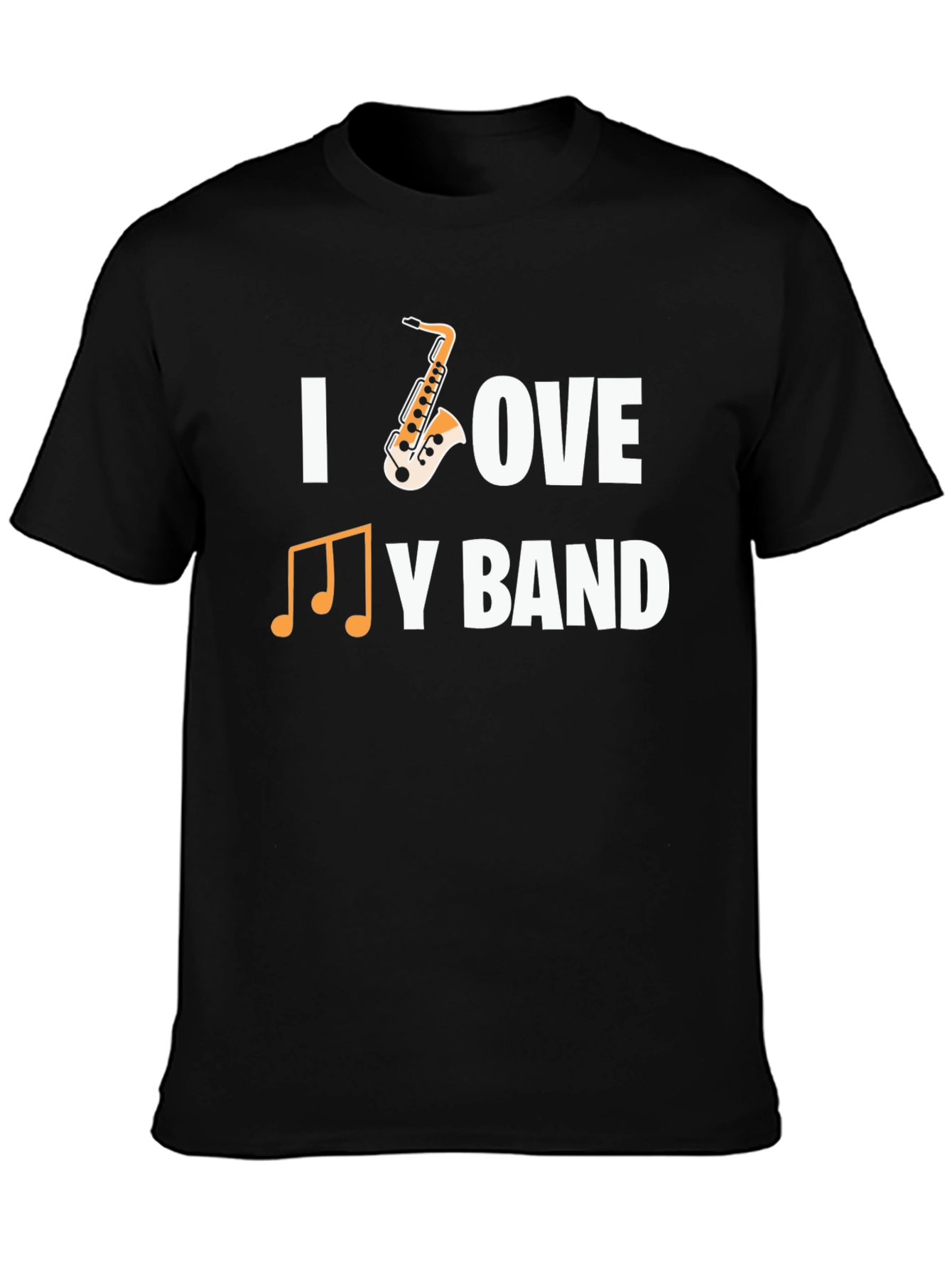 I Love My Band Saxophone Music T-Shirt