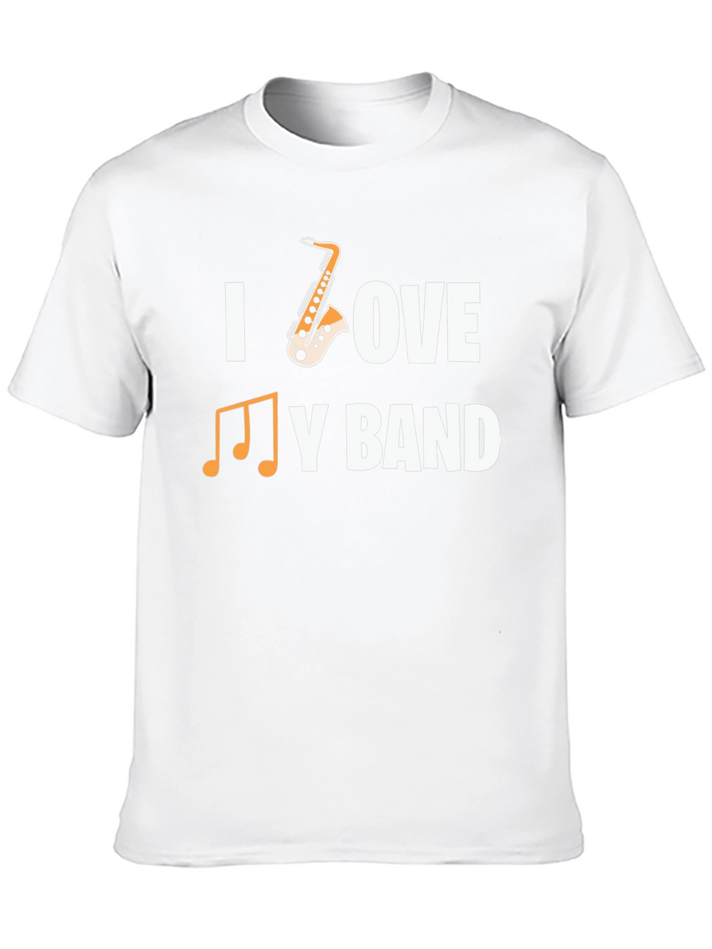 I Love My Band Saxophone Music T-Shirt