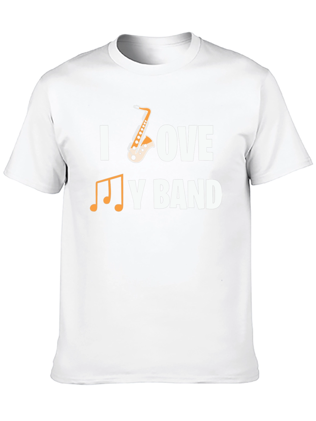 I Love My Band Saxophone Music T-Shirt