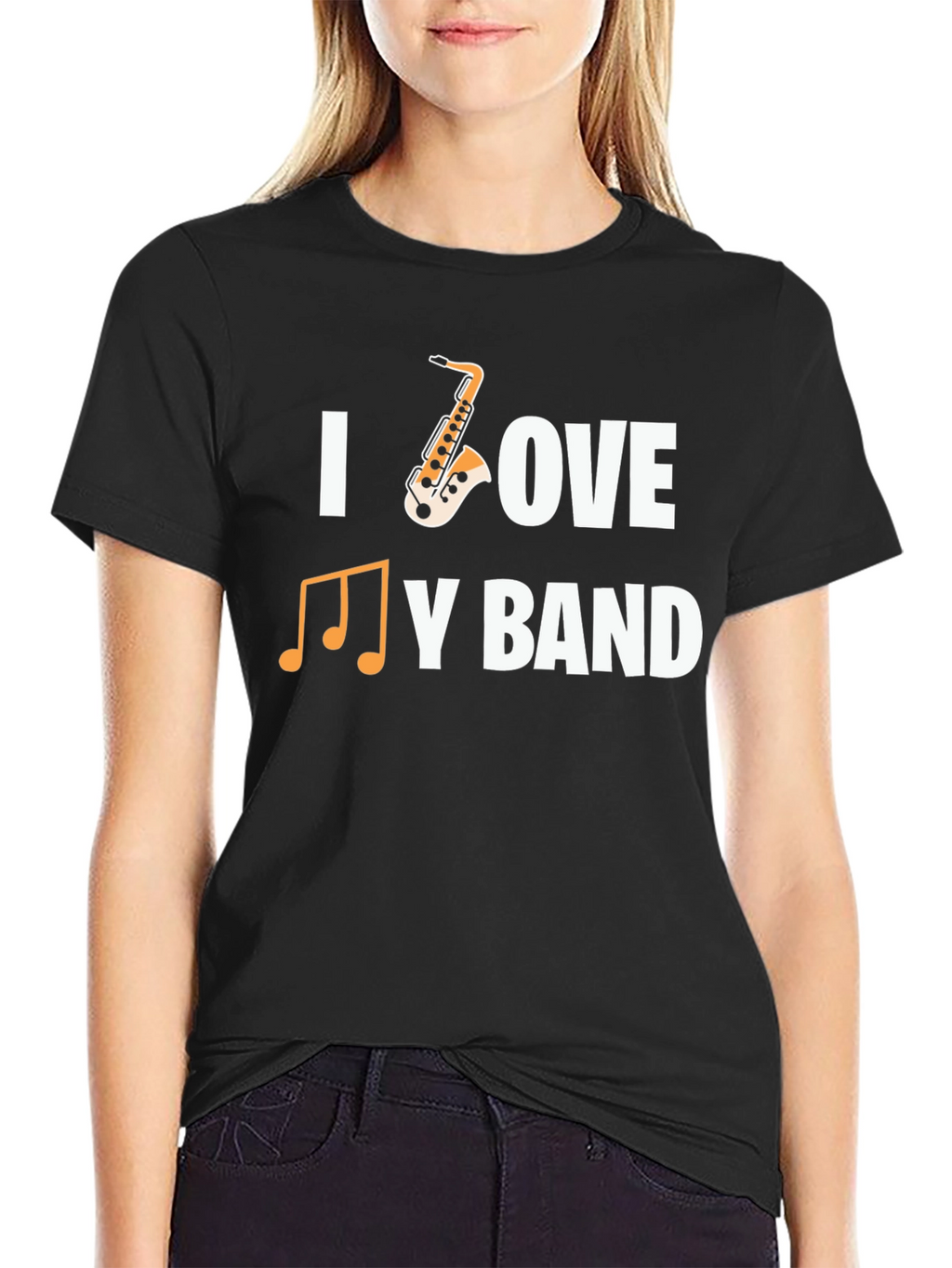 I Love My Band Saxophone Music T-Shirt