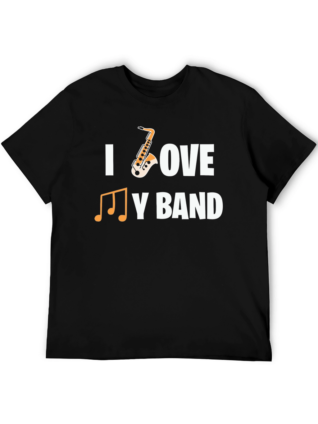 I Love My Band Saxophone Music T-Shirt