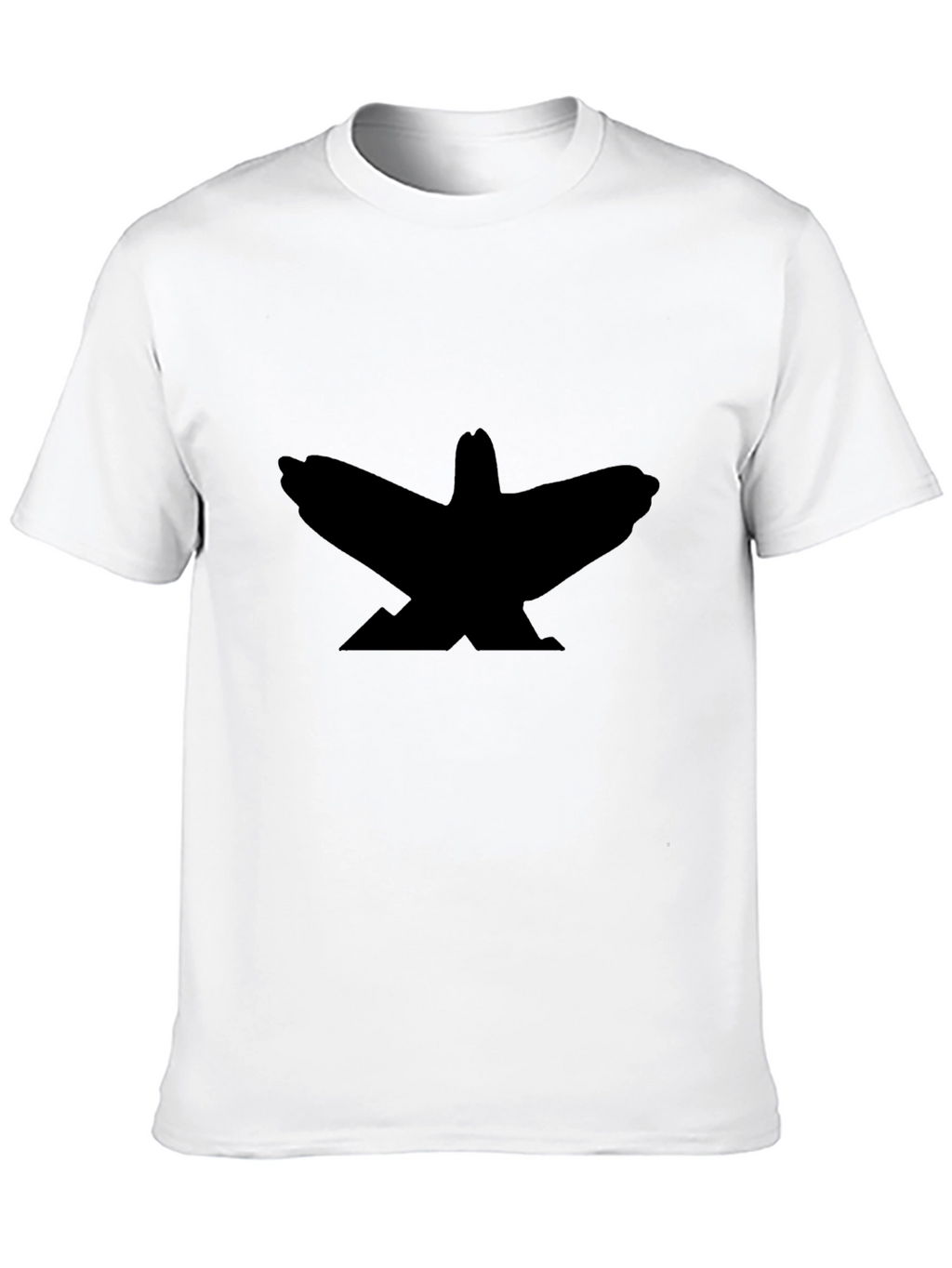 Raven Silhouette Graphic Tee - Black Cotton T-Shirt