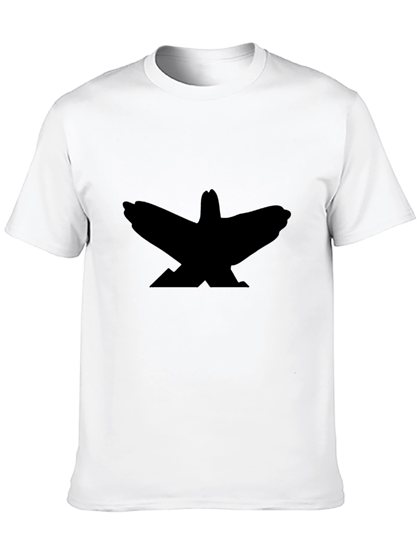 Raven Silhouette Graphic Tee - Black Cotton T-Shirt