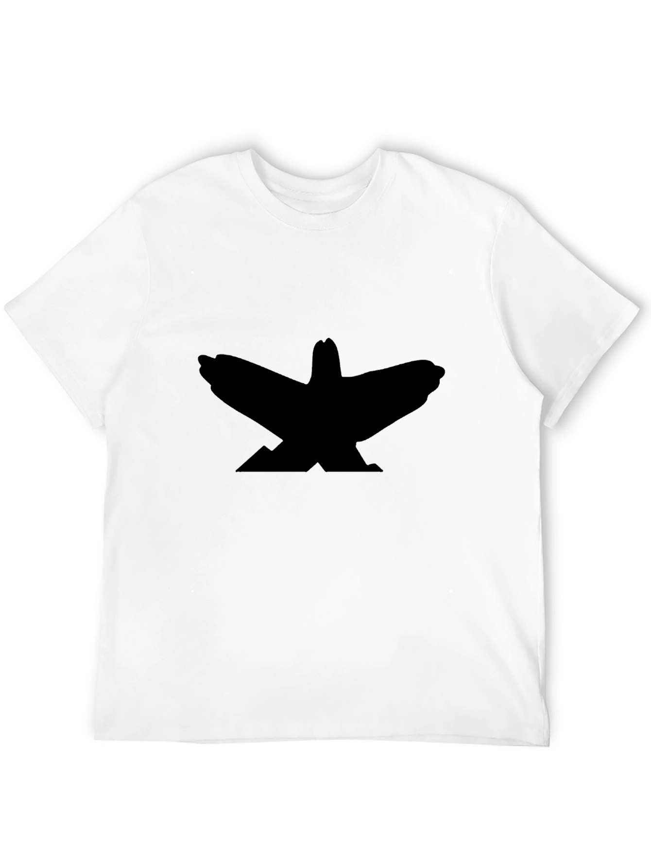 Raven Silhouette Graphic Tee - Black Cotton T-Shirt