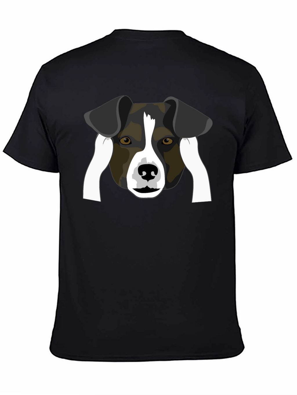 Dog Face Graphic Black T-Shirt