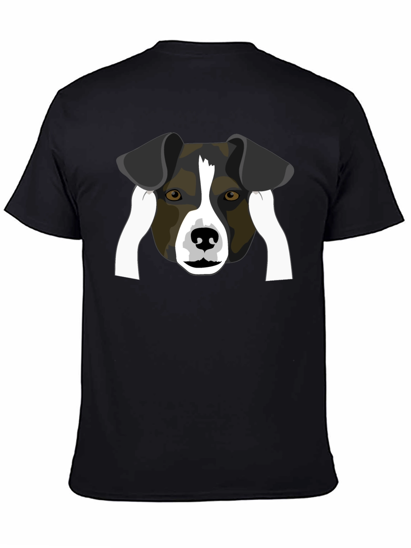 Dog Face Graphic Black T-Shirt