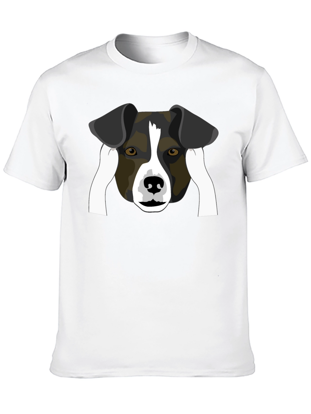 Dog Face Graphic Black T-Shirt