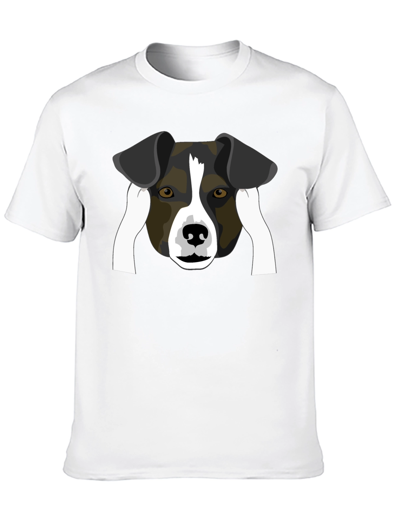 Dog Face Graphic Black T-Shirt