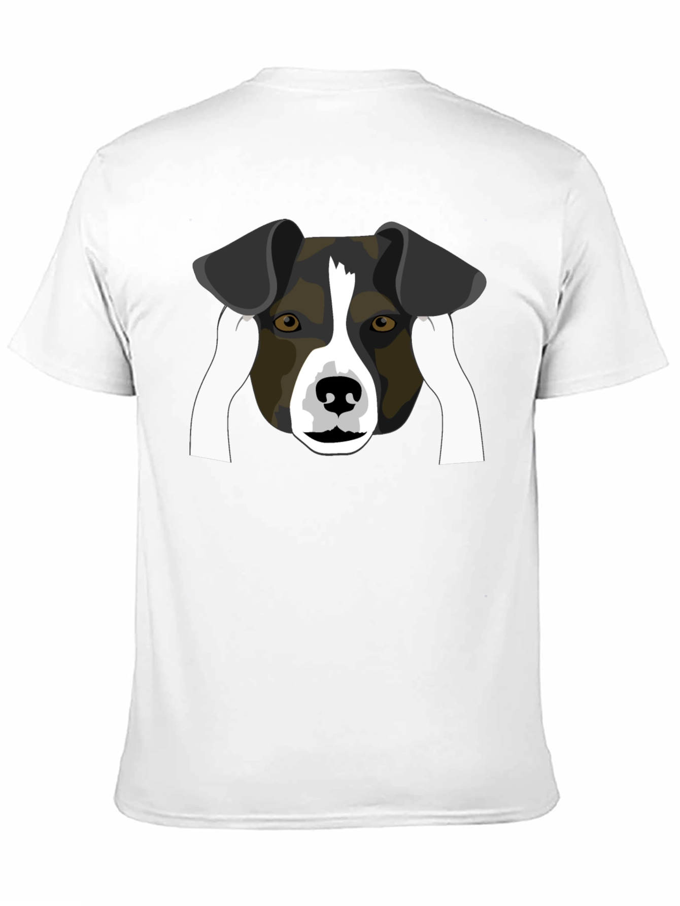 Dog Face Graphic Black T-Shirt