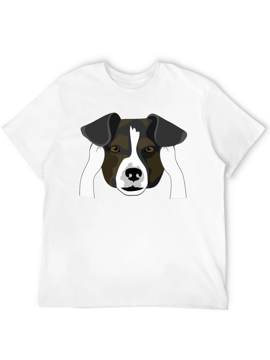 Dog Face Graphic Black T-Shirt