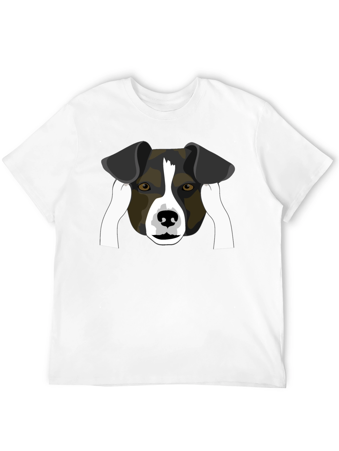 Dog Face Graphic Black T-Shirt