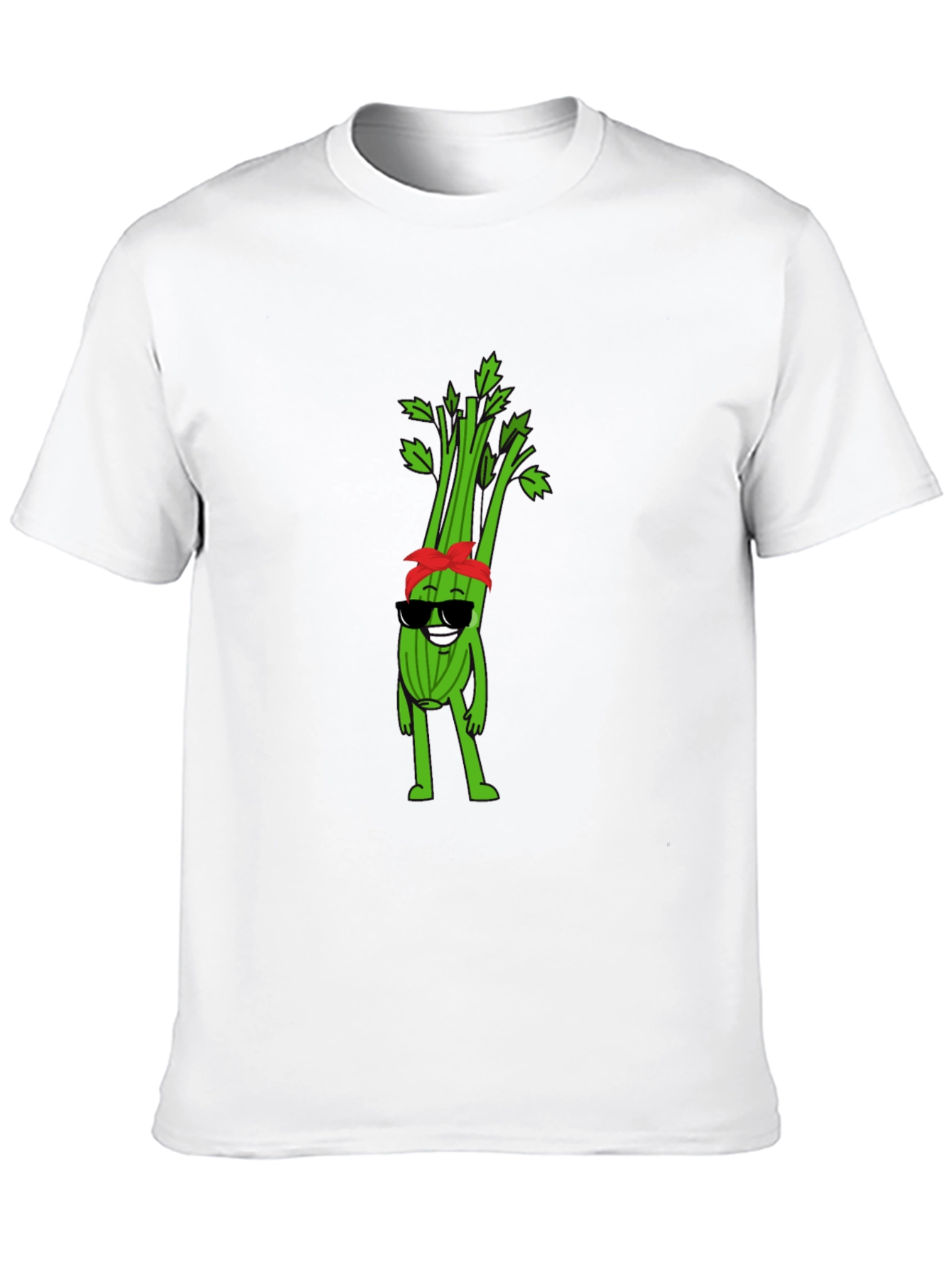 Cool Celery Cartoon Graphic T-Shirt