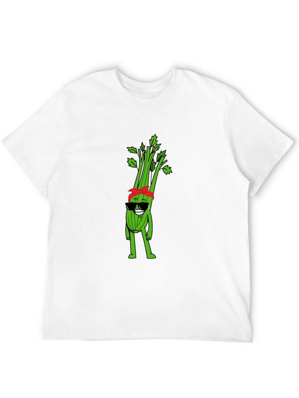 Cool Celery Cartoon Graphic T-Shirt