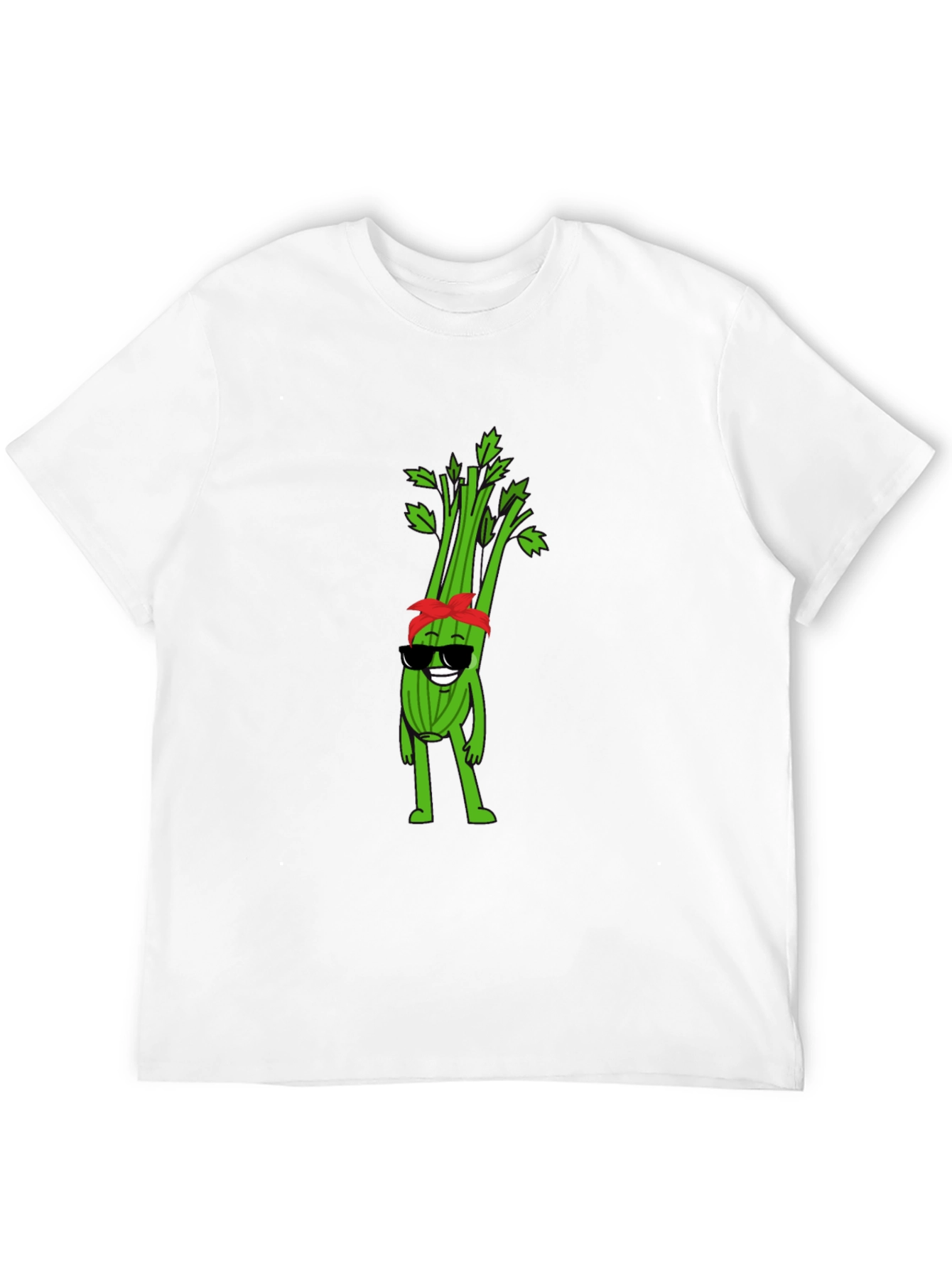 Cool Celery Cartoon Graphic T-Shirt