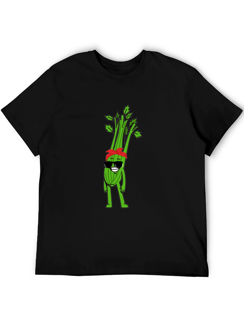 Cool Celery Cartoon Graphic T-Shirt