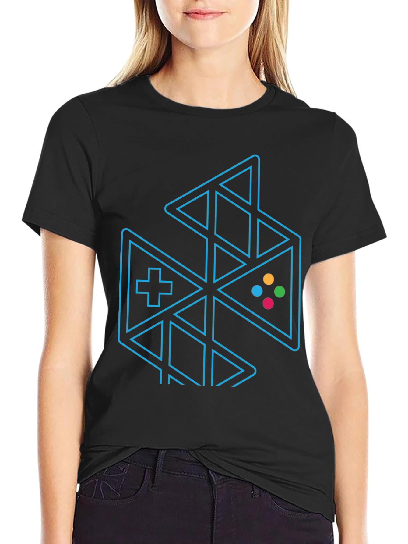 Gaming Controller Graphic Tee - Black