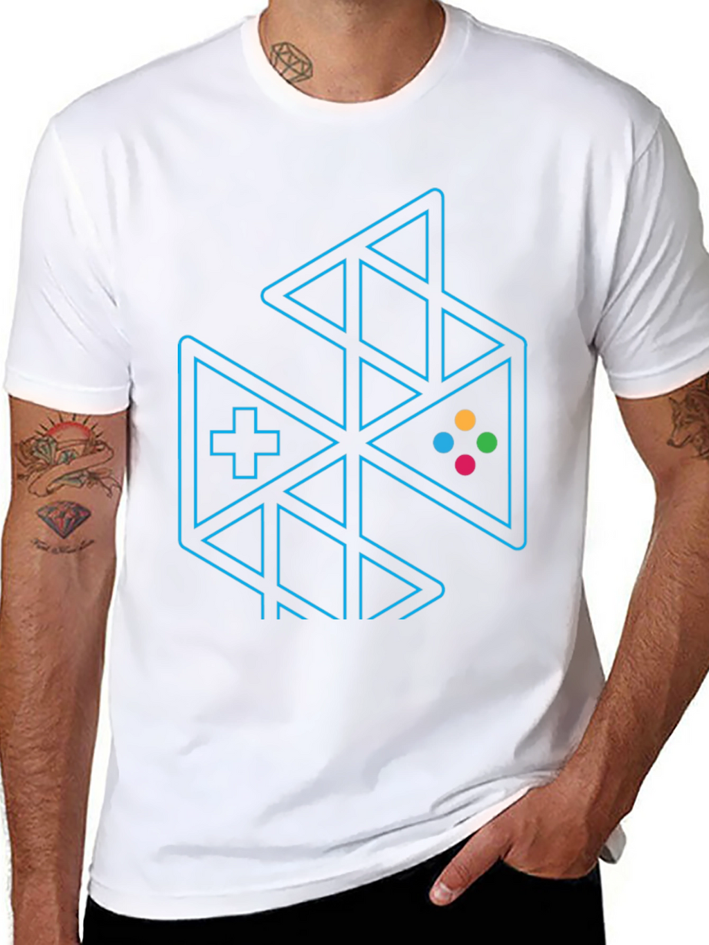 Gaming Controller Graphic Tee - Black