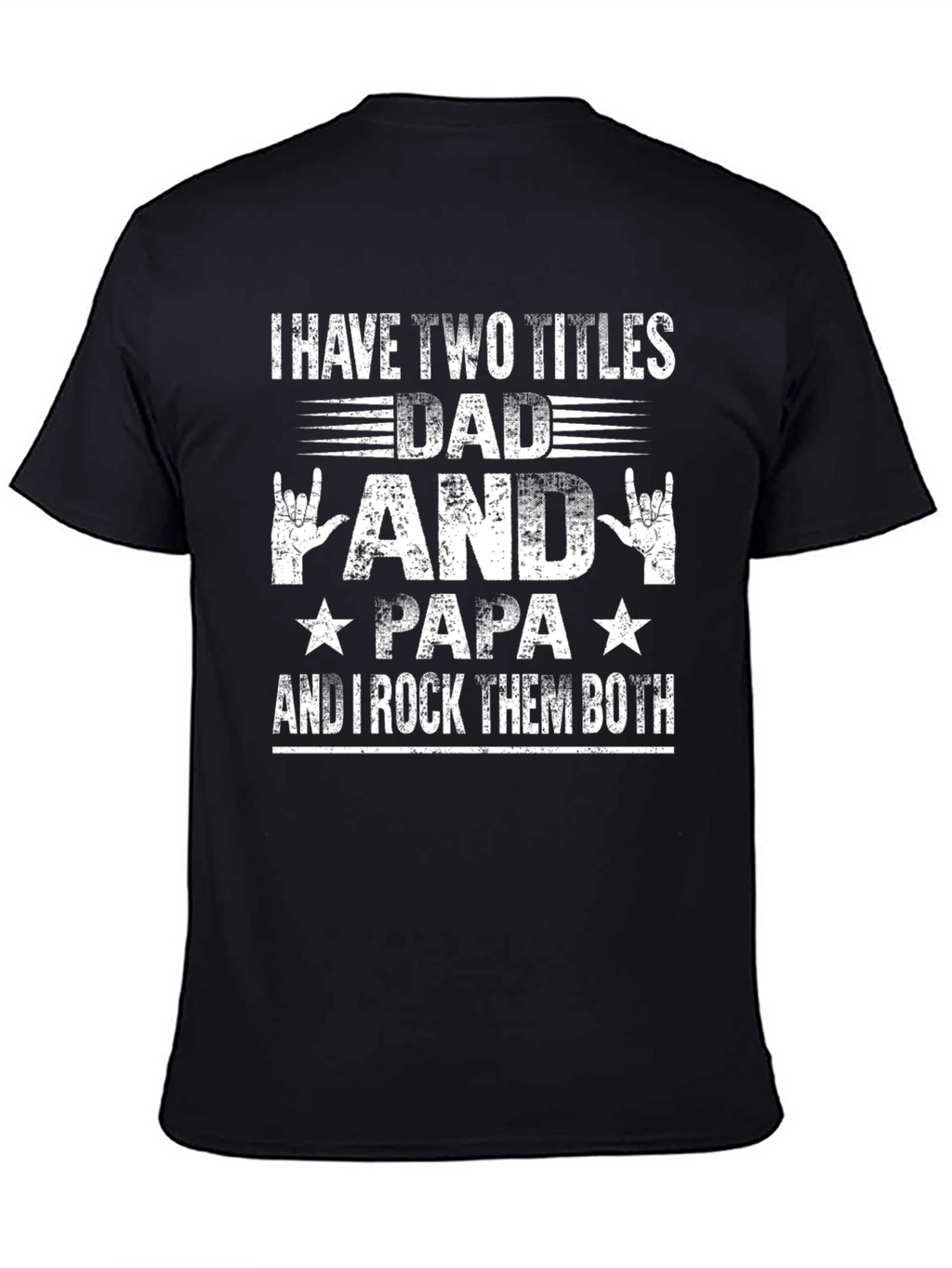 Dad Papa Rock Star T-Shirt Funny Fathers Day Gift