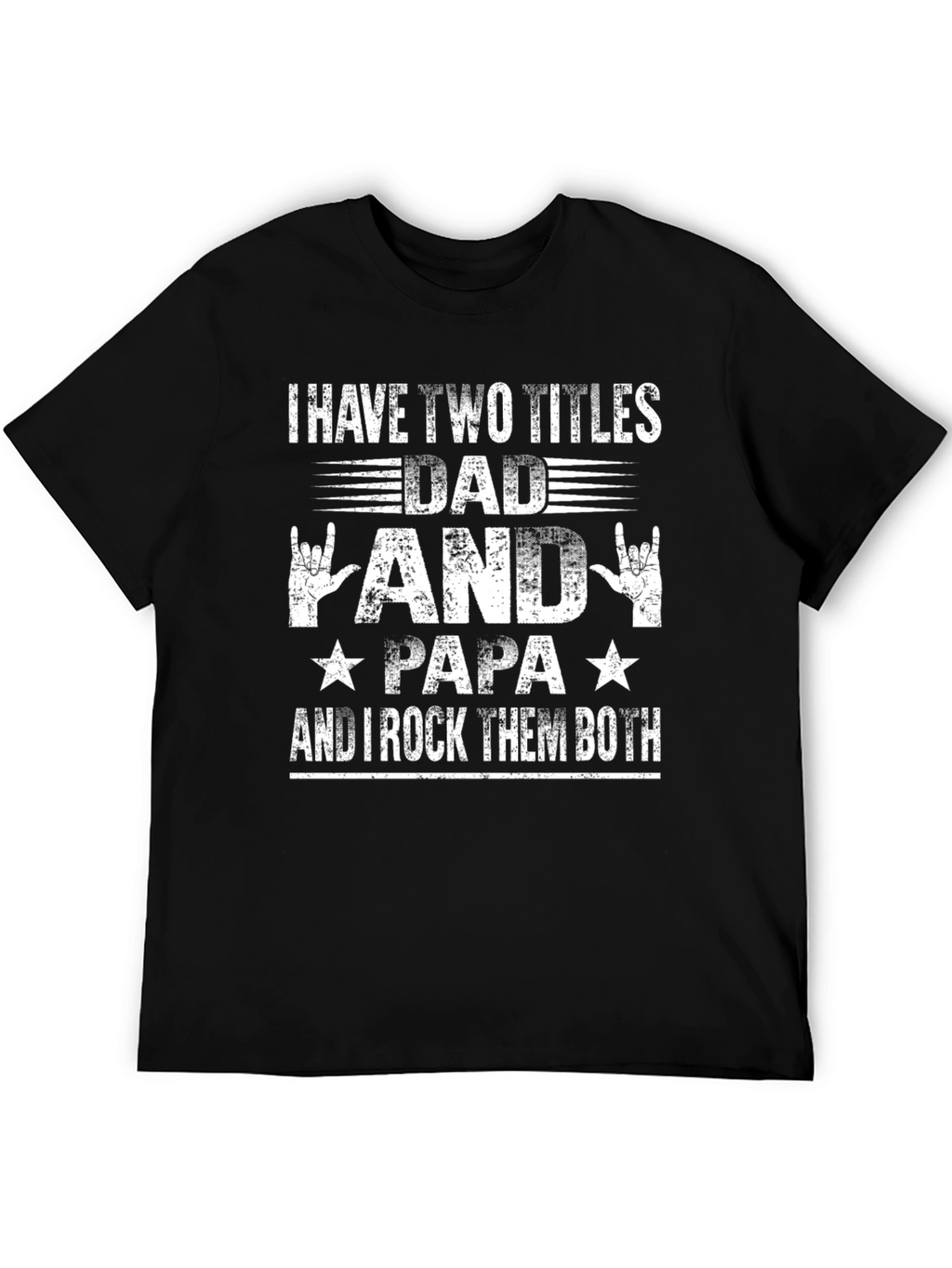 Dad Papa Rock Star T-Shirt Funny Fathers Day Gift