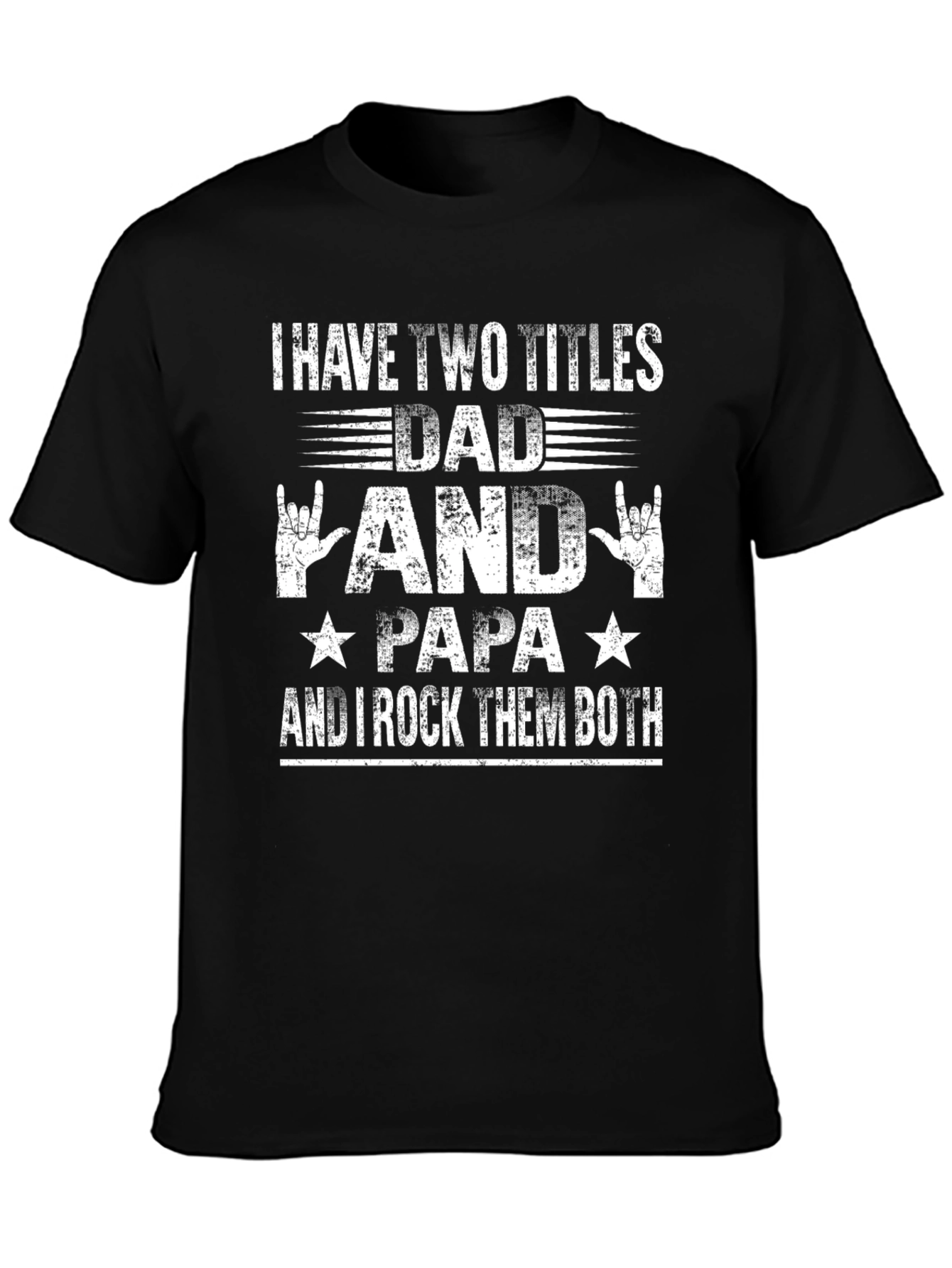 Dad Papa Rock Star T-Shirt Funny Fathers Day Gift