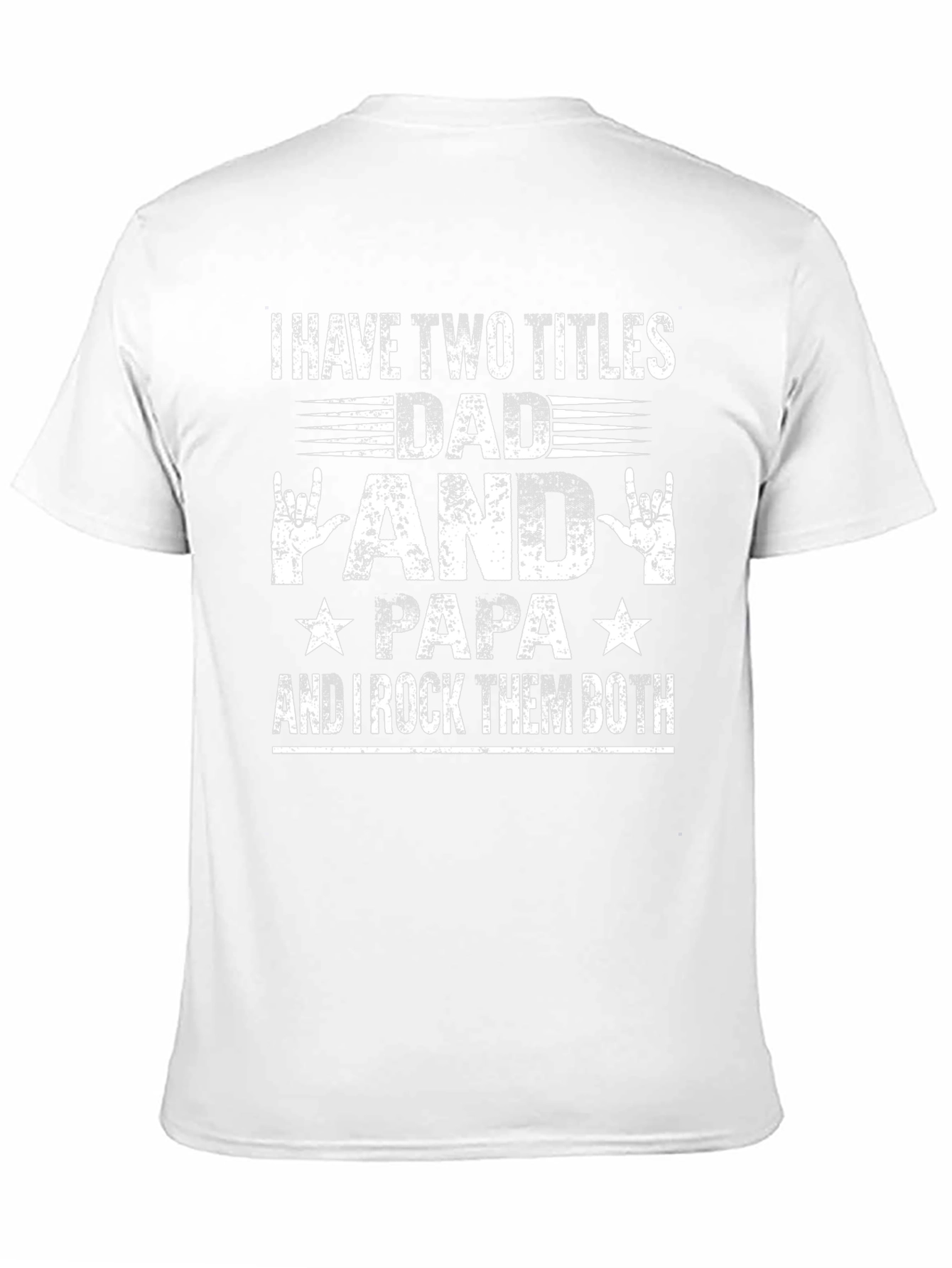 Dad Papa Rock Star T-Shirt Funny Fathers Day Gift