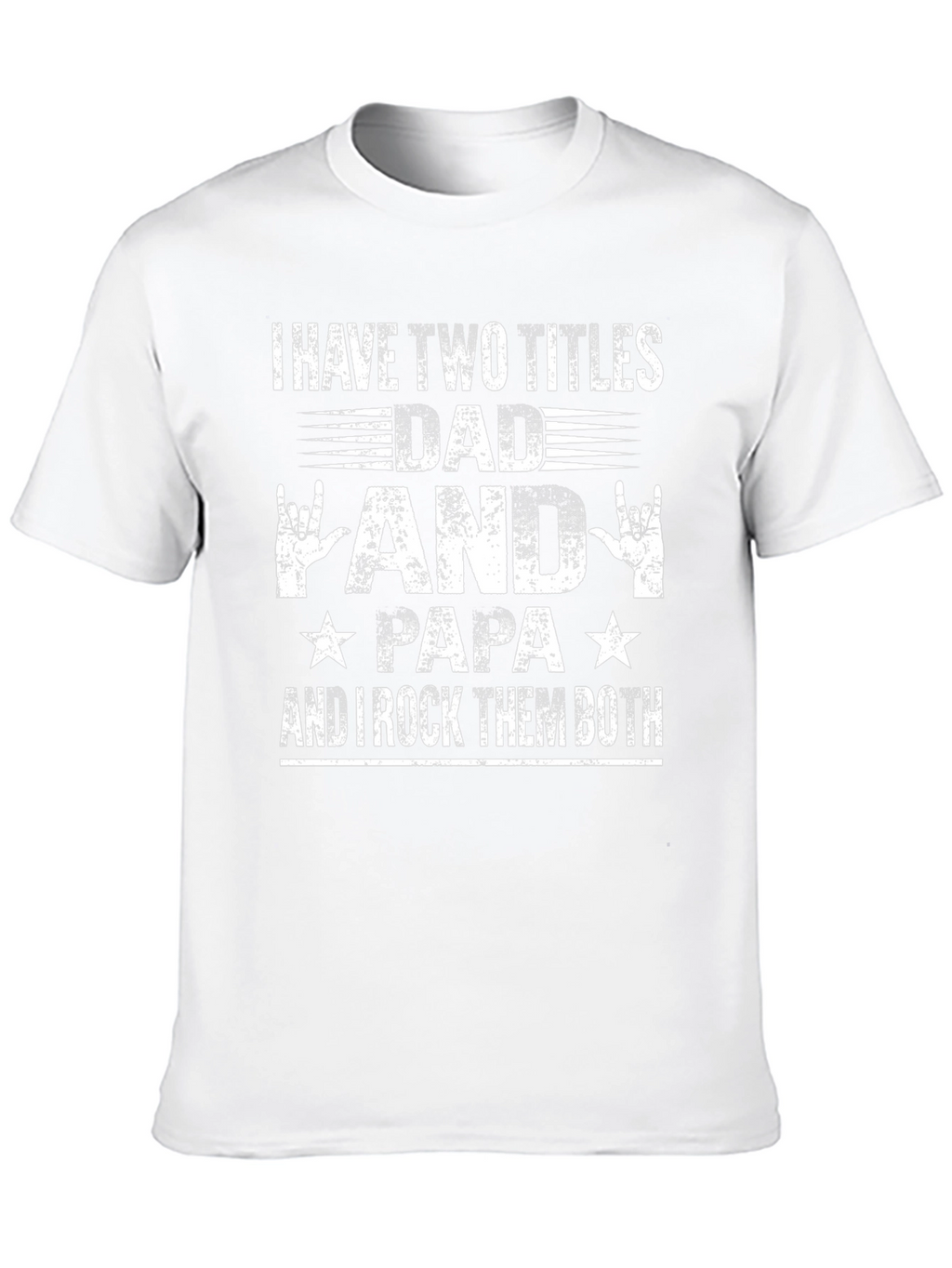 Dad Papa Rock Star T-Shirt Funny Fathers Day Gift
