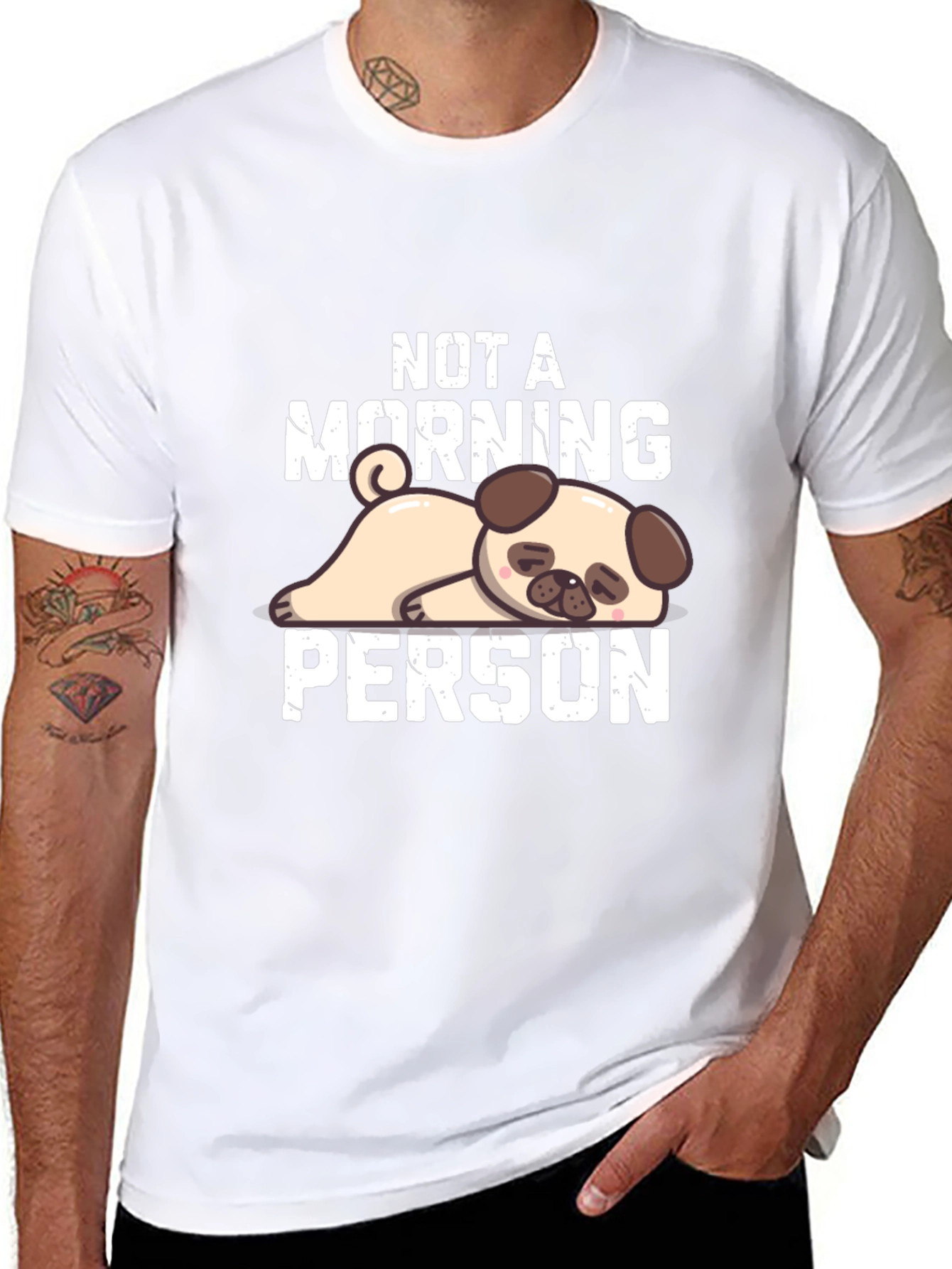 Not a Morning Person Pug T-Shirt
