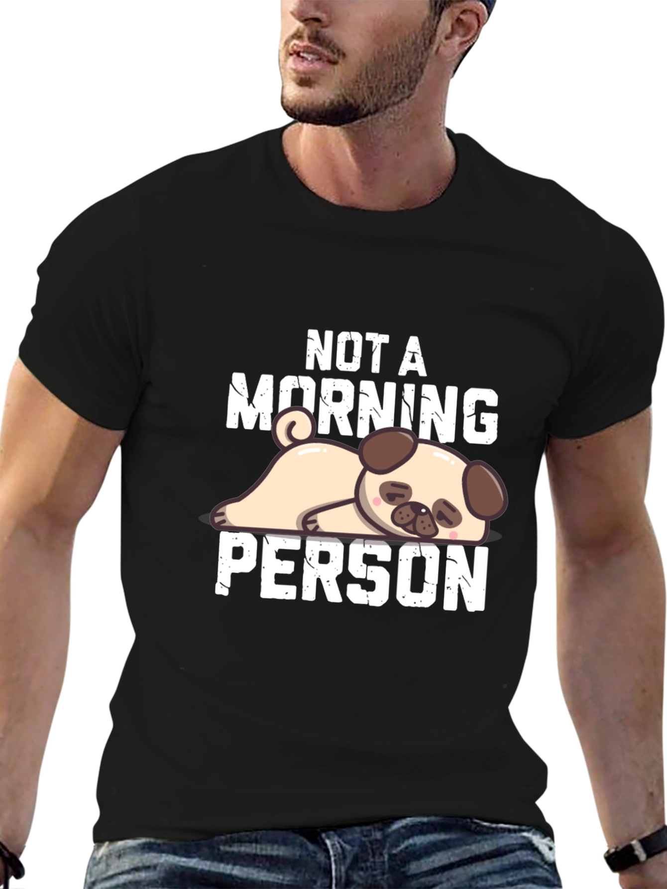 Not a Morning Person Pug T-Shirt