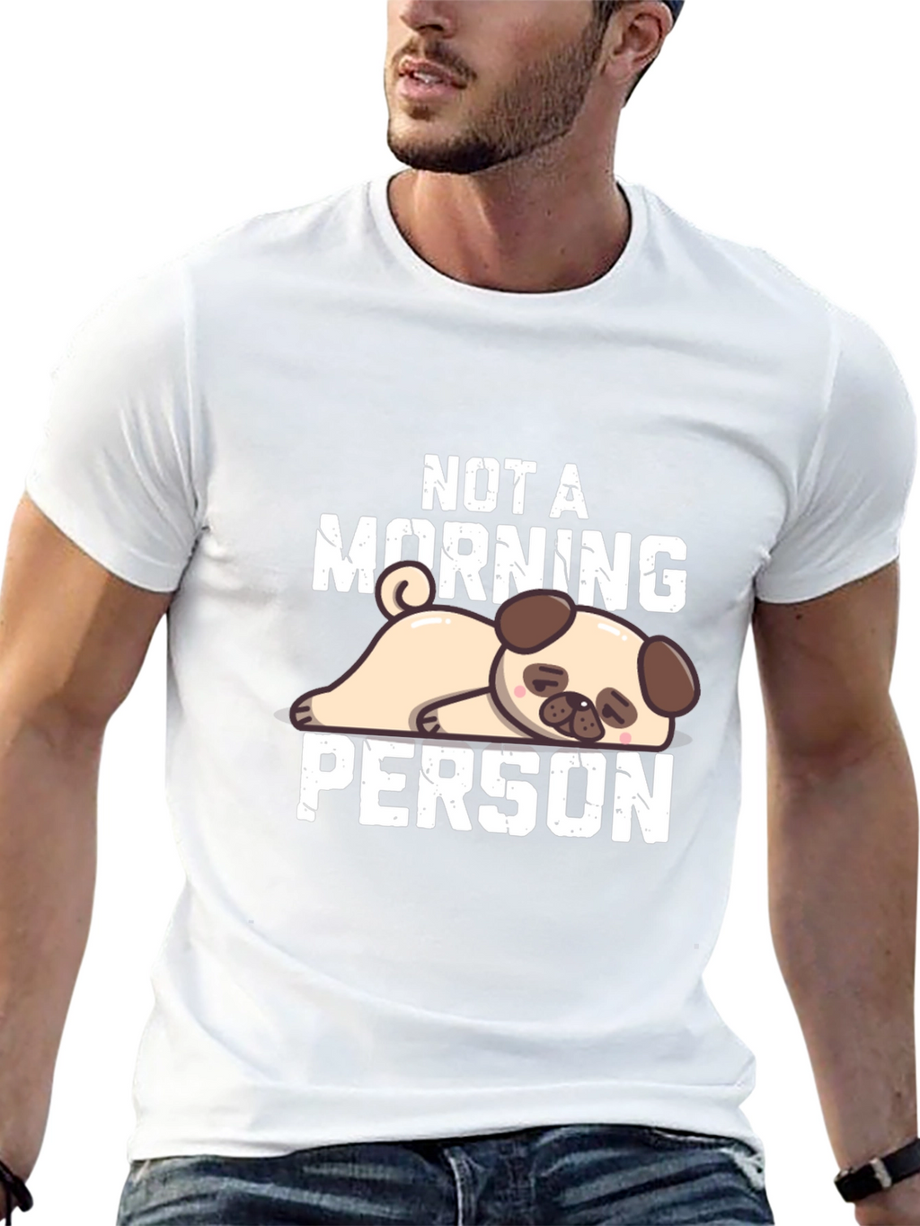 Not a Morning Person Pug T-Shirt