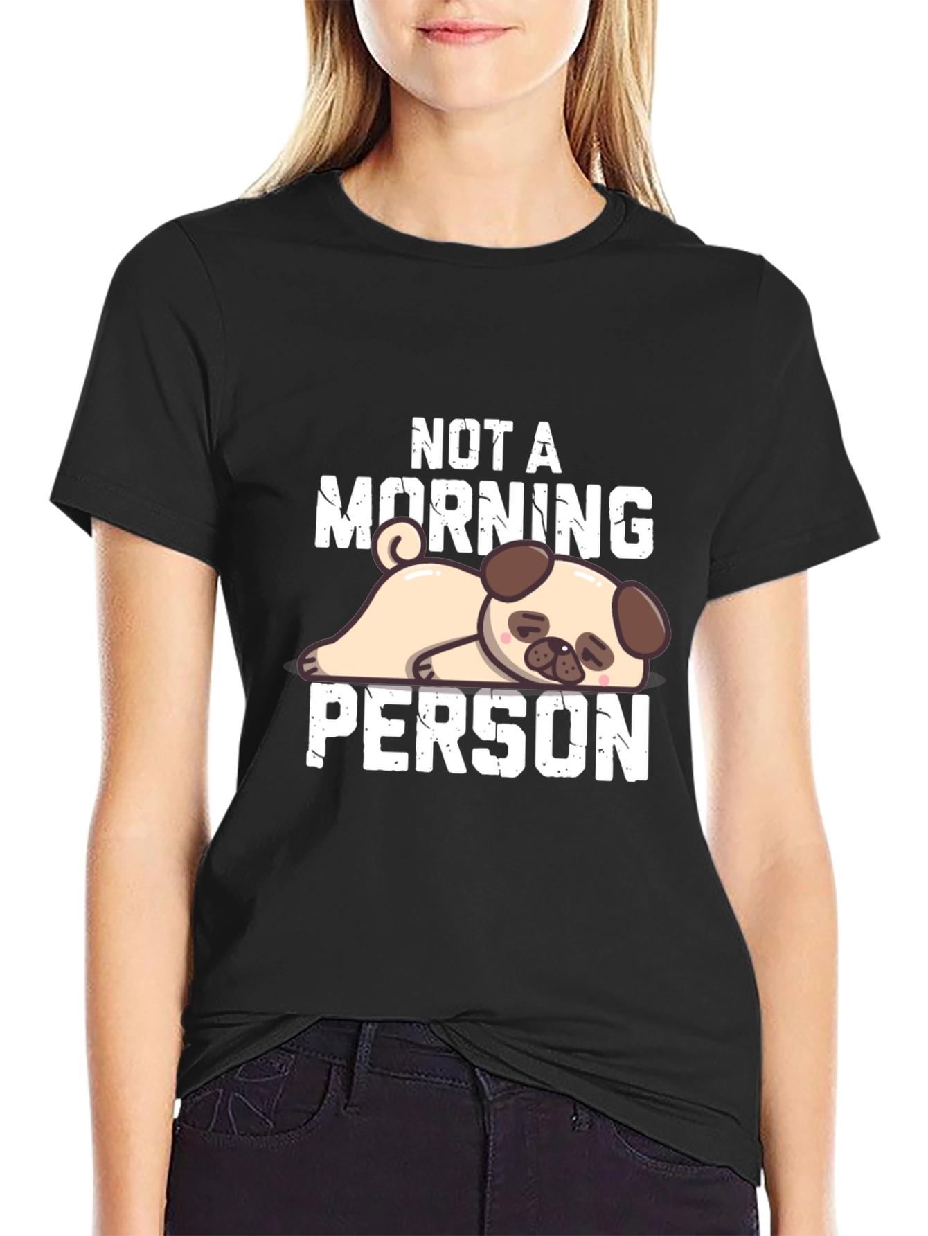 Not a Morning Person Pug T-Shirt