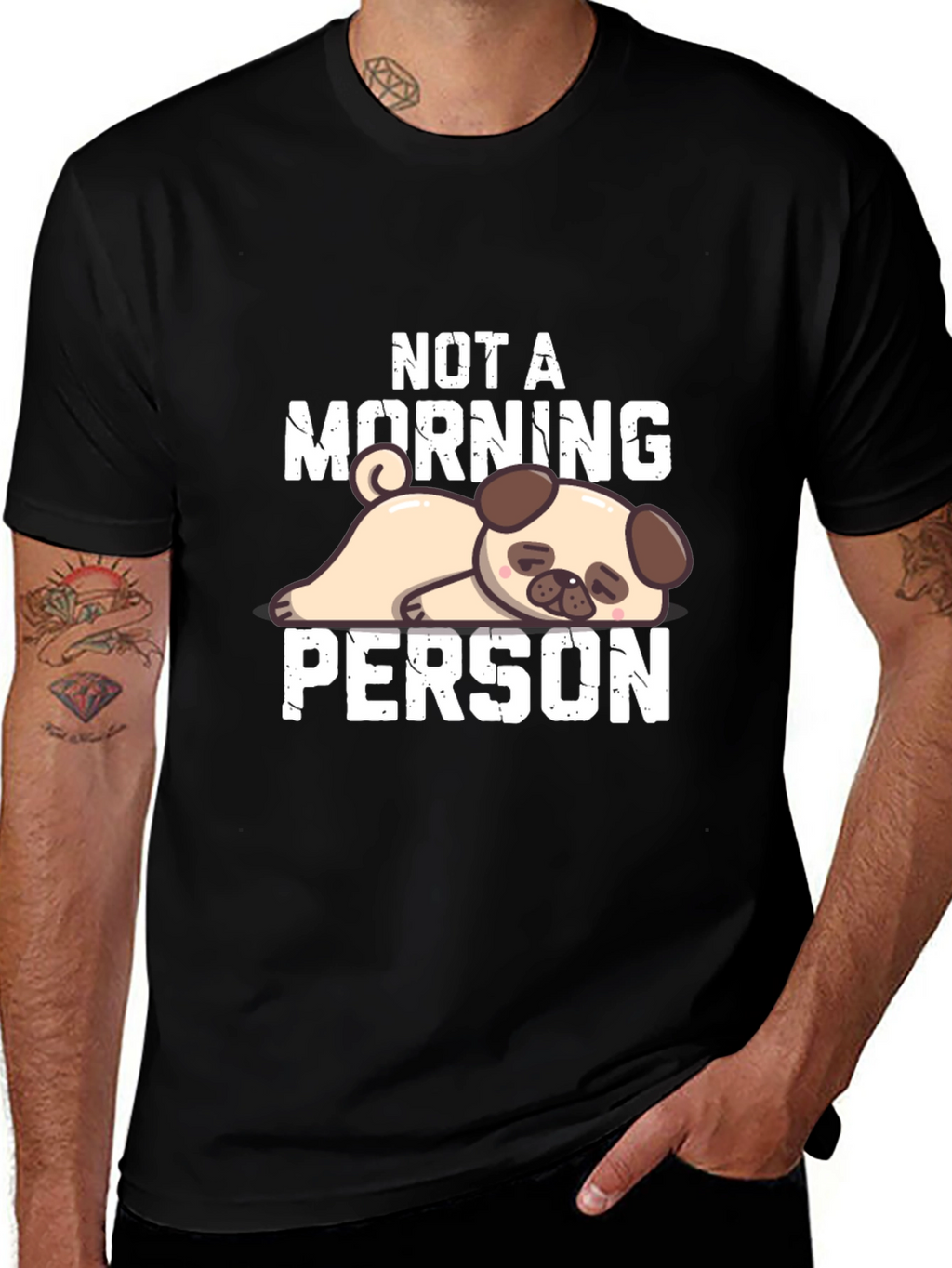 Not a Morning Person Pug T-Shirt