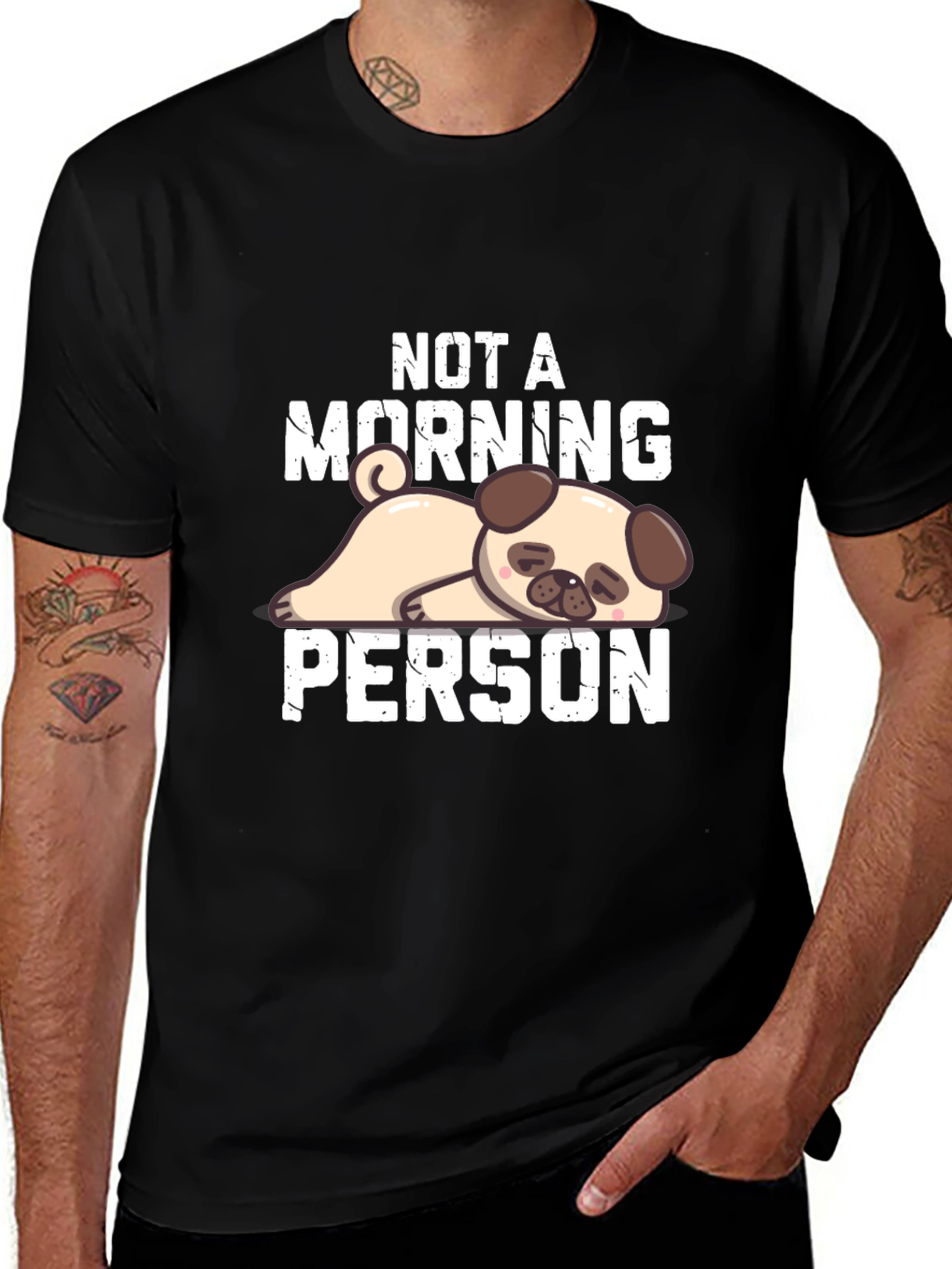 Not a Morning Person Pug T-Shirt