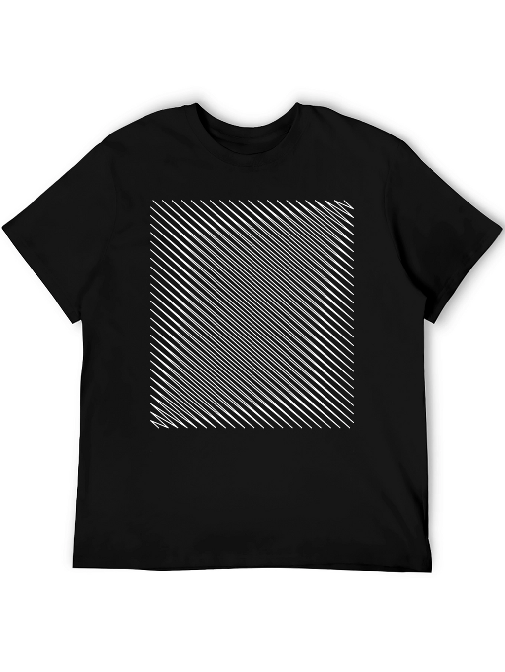 Optical Illusion Black Graphic Tee Shirt