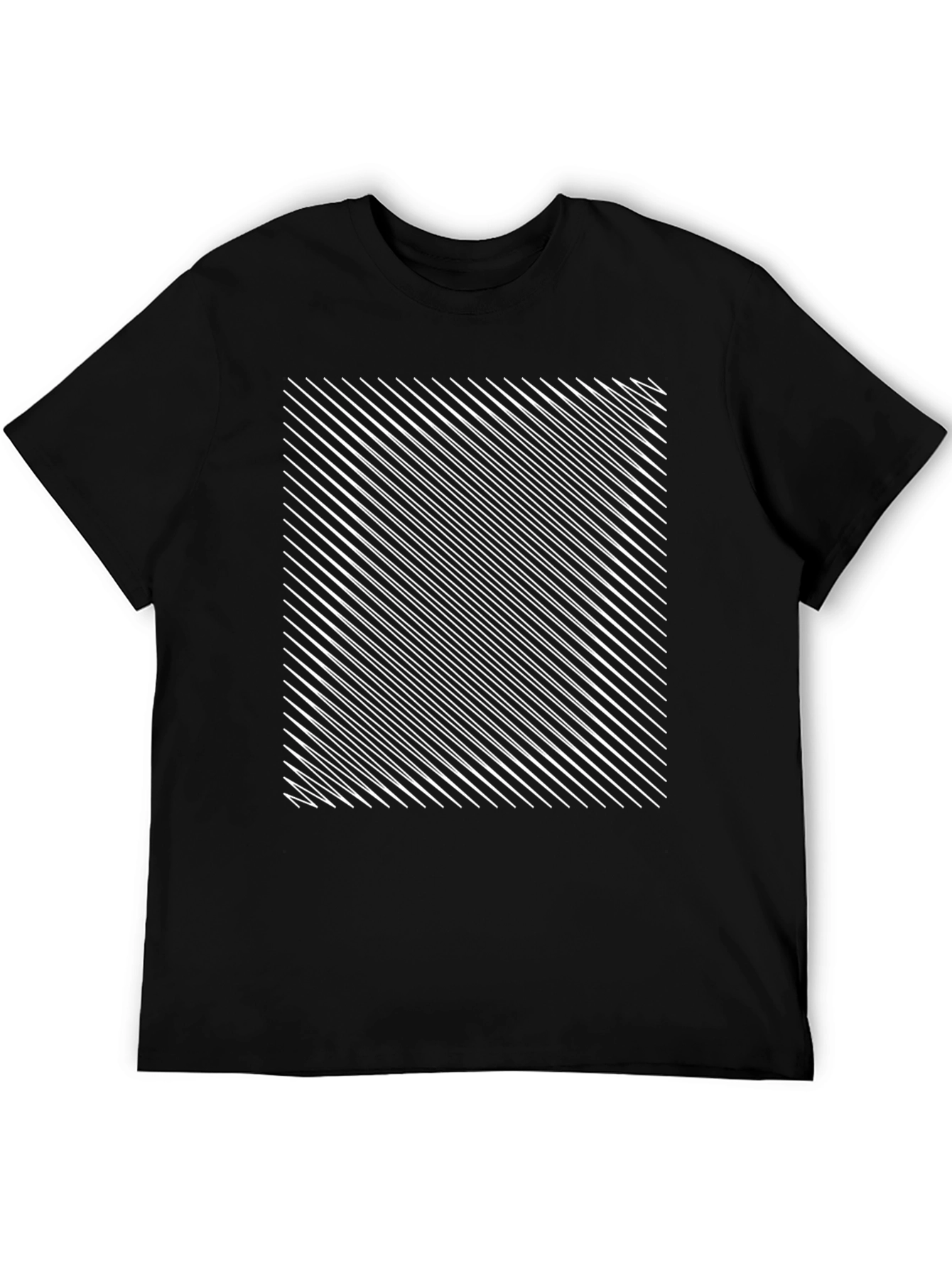 Optical Illusion Black Graphic Tee Shirt