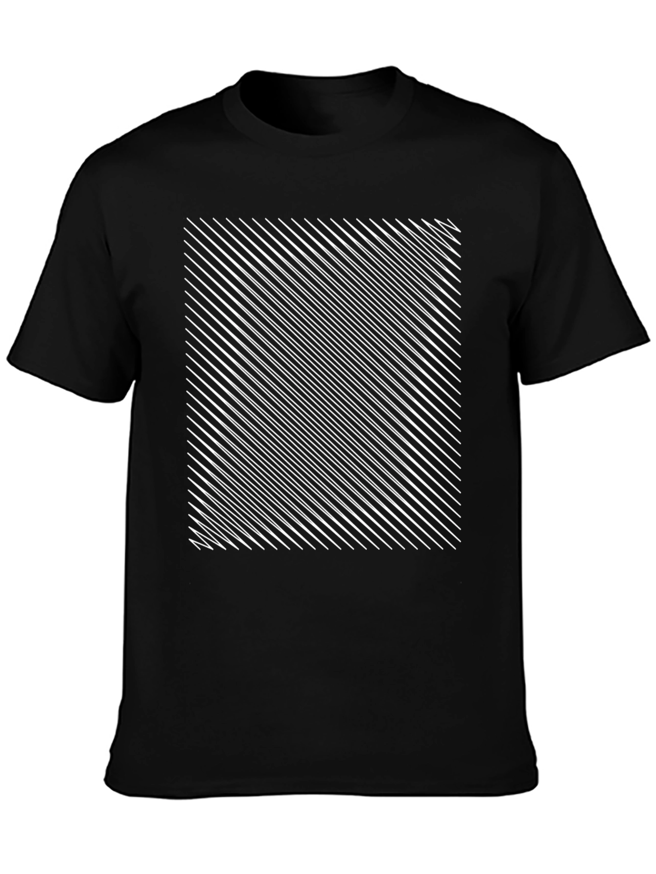 Optical Illusion Black Graphic Tee Shirt