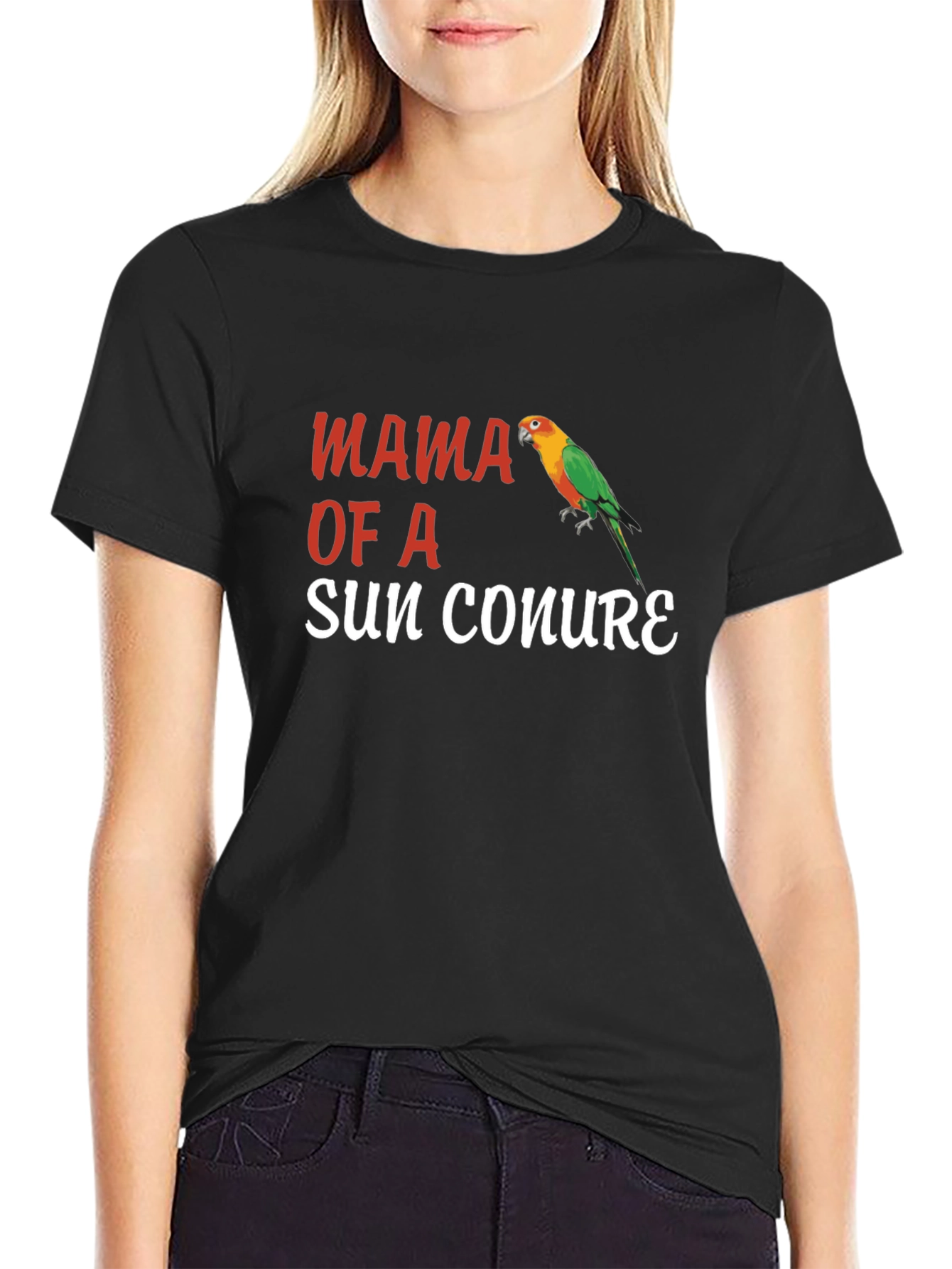 Mama of a Sun Conure T-Shirt Parrot Tee