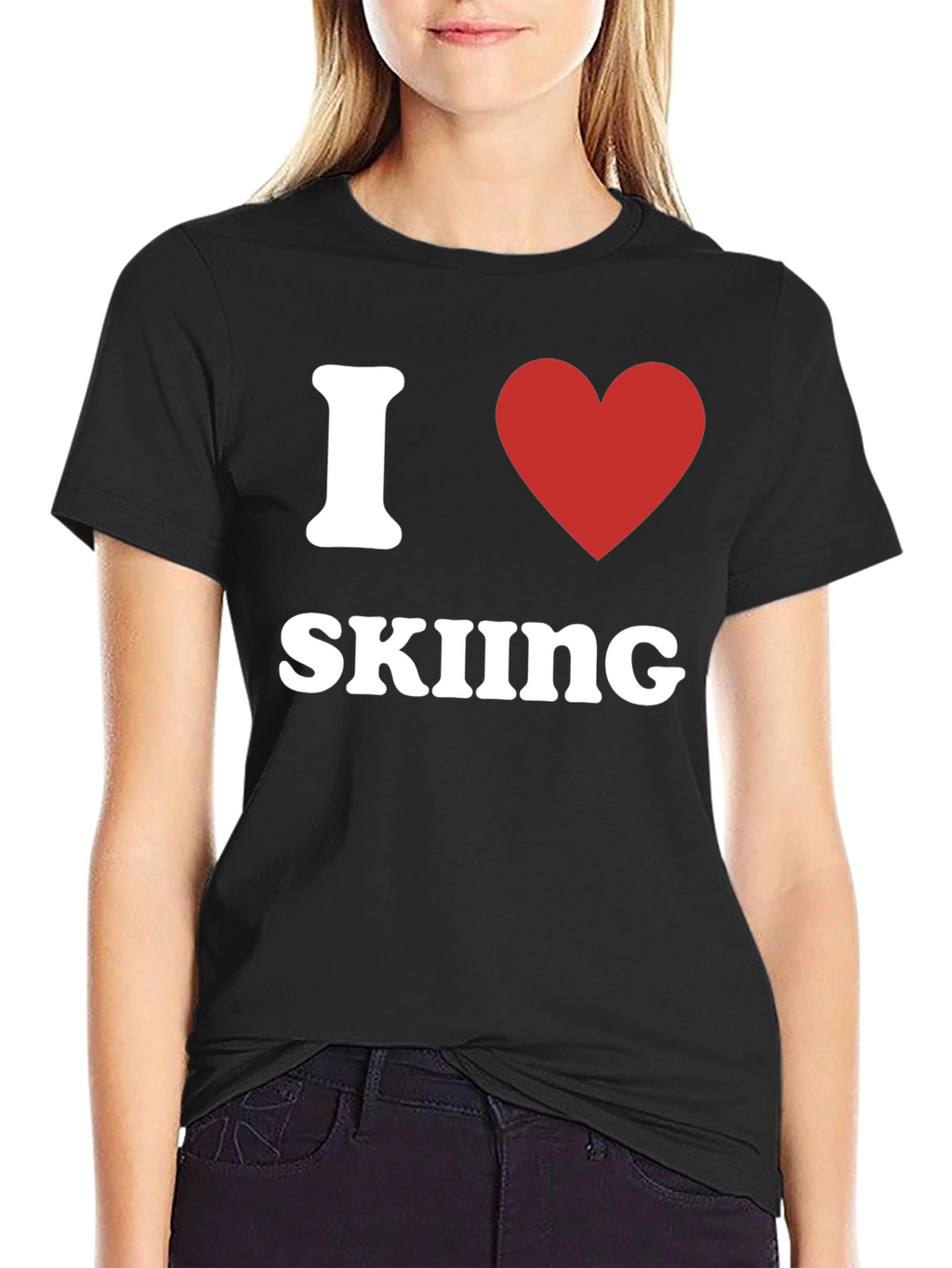 I Heart Skiing Graphic T-Shirt