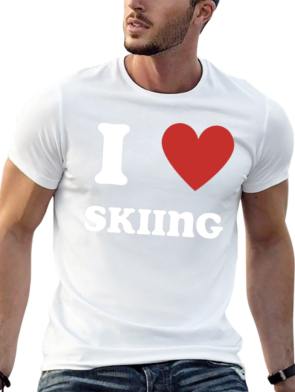 I Heart Skiing Graphic T-Shirt