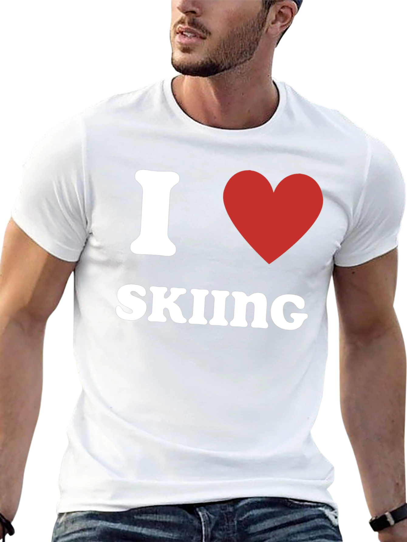 I Heart Skiing Graphic T-Shirt
