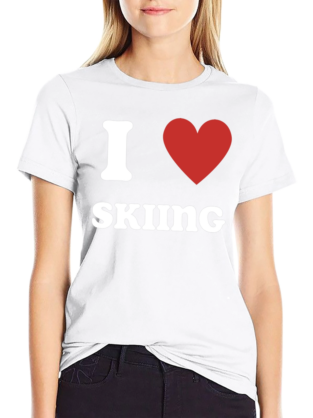 I Heart Skiing Graphic T-Shirt