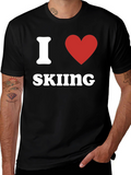 I Heart Skiing Graphic T-Shirt
